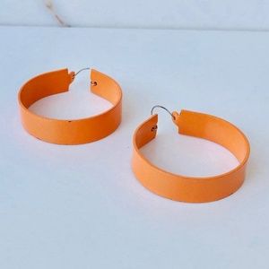 Vintage Orange Deco Hoops